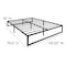 Flash Furniture 14" queen Metal Platform Bed Frame/Steel Slats XU-BD10001-Q-GG - alternate 2